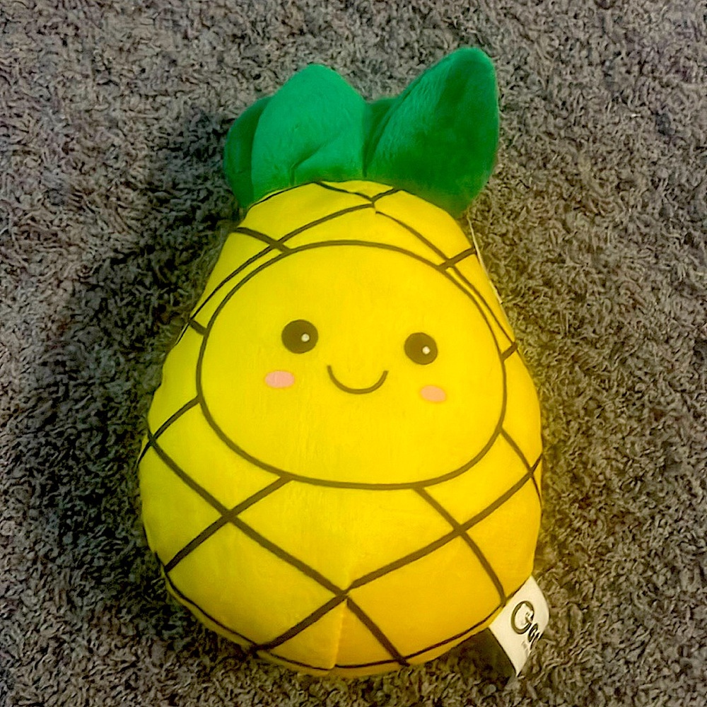 Pineapple plush green yellow cute cuddly small
